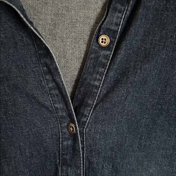 J. Jill Dark Blue Long Sleeve Dress with Pockets - Picture 4 of 11